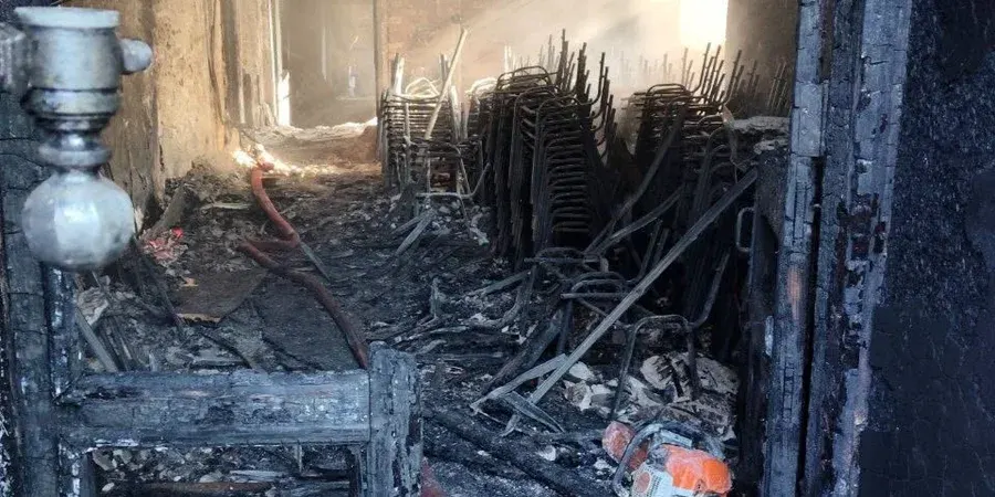 У Херсонському художньому музеї через атаку дрона вигоріло праве крило