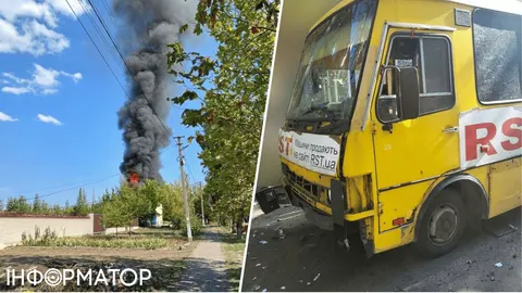 Дрони вдарили по магазину й будинку в Зеленівці та по маршрутці в Херсоні