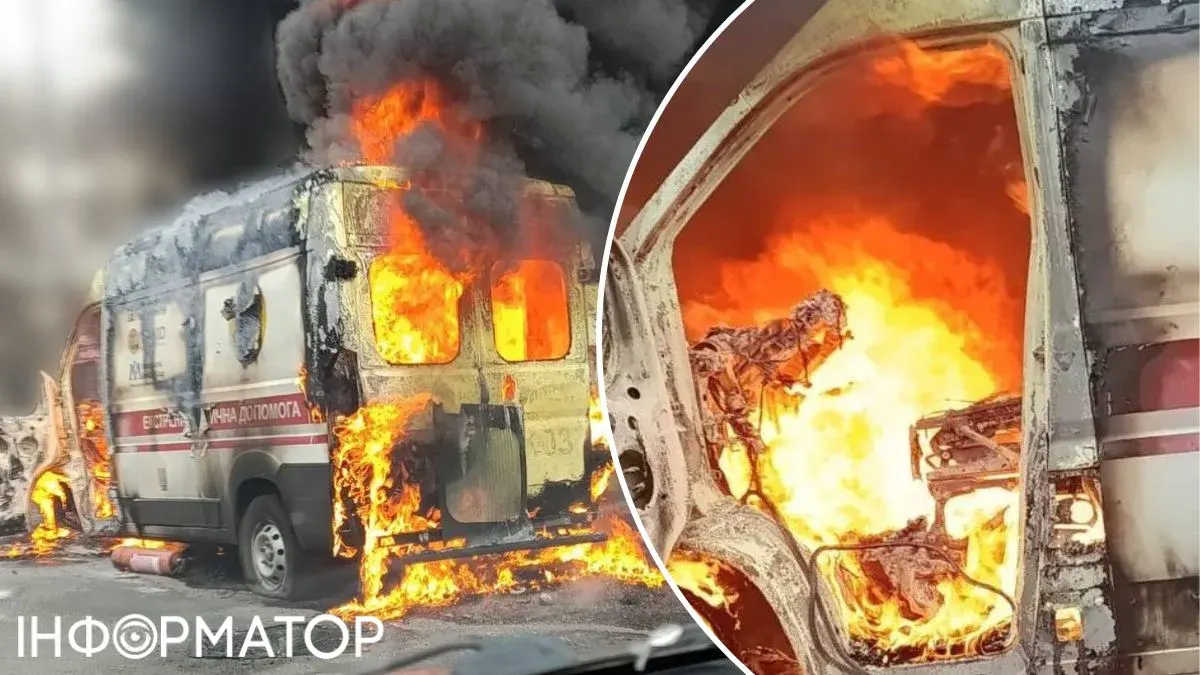 Дрон влучив у "швидку" в Корабельному районі Херсона: двоє медиків поранені, авто згоріло