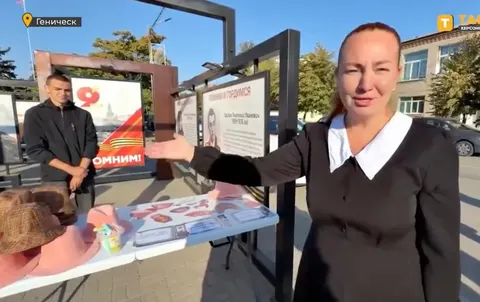 На псевдовиборах у Генічеську окупанти роздають капелюхи та лимонад