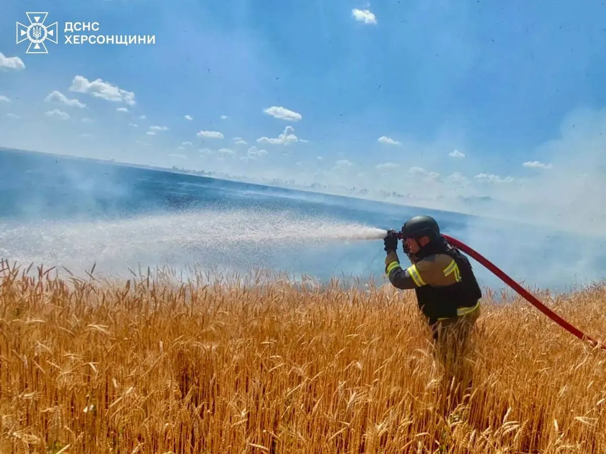 На Херсонщині за добу загасили сім пожеж через російські обстріли